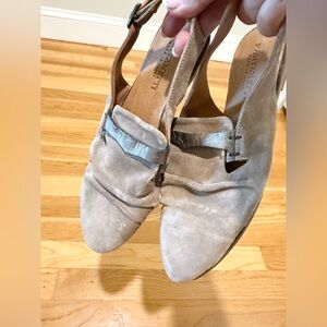 Pantanetti Suede Slingback Ballet Flats – Italy